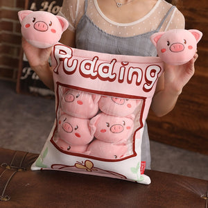 UwU Piggy Pudding Bag Plush (´・(oo)・｀)