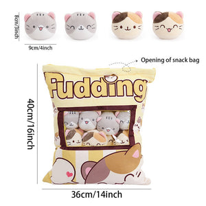UwU Kitty Kats Pudding Bag Plush (=^-ω-^=)
