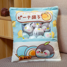Load image into Gallery viewer, UwU Penguin Pudding Bag Plush (`･⊝･´)