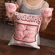 Load image into Gallery viewer, UwU Piggy Pudding Bag Plush (´・(oo)・｀)