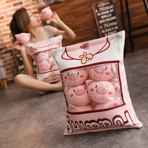 UwU Piggy Pudding Bag Plush (´・(oo)・｀)