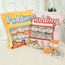 Load image into Gallery viewer, UwU Gerbil Grey Pudding Bag Plush ( •̀ ω•́ )