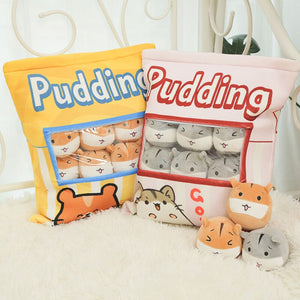 UwU Gerbil Grey Pudding Bag Plush ( •̀ ω•́ )