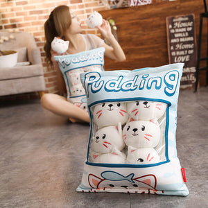 UwU Cat Pudding Bag Plush (=^･ｪ･^=))ﾉ彡☆