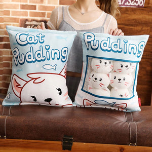 UwU Cat Pudding Bag Plush (=^･ｪ･^=))ﾉ彡☆