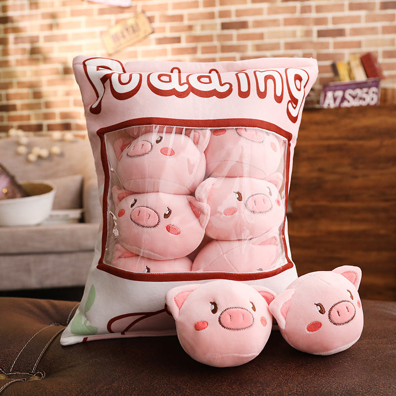 UwU Piggy Pudding Bag Plush (´・(oo)・｀)